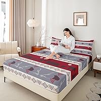 Vista 104 de jejeloiu Sea Turtle Sheet Set Ocean Creature Themed Sheets with Deep Pocket Fitted Sheet Sea Underwater World Bed Sheets Set Bed Reptile Tortoise