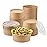 Belinlen 36oz 50 Sets Large Kraft Paper Bowls with Lids, Disposable Bowls with Lids, Paper Salad Bowls, Paper Food Container with Lid Perfect for Hot/Cold Food, Soup, Salad, Ice Cream