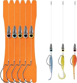 THKFISH Texas Rig Fertigmontage 1/0, 5er-Set