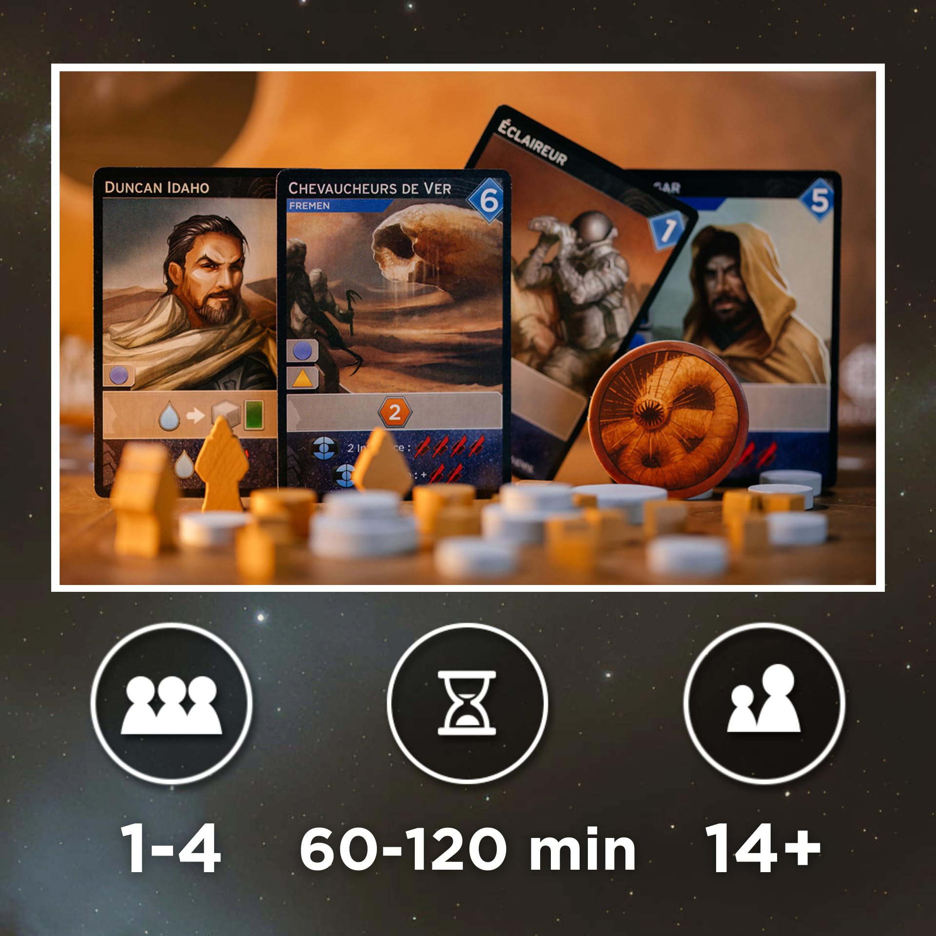 Lucky Duck Games | DUNE IMPERIUM | Strategiczna gra planszowa inspirowana Dune | Dla dorosłych od 14 lat | Gra Expert Deck-Building | 1-4 graczy | 60-120 min | As d'Or | Wersja francuska