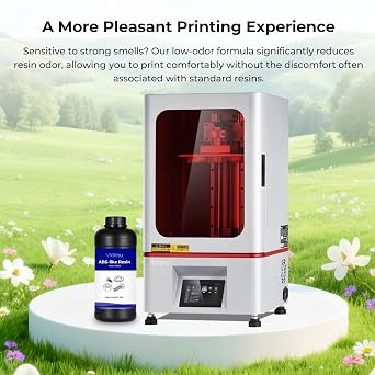 ABS-Like 3D Printer Resin, 405nm UV-Curing Rapid 3D Resin Photopolymer for LCD/DLP/MSLA Printing, High Precision and Low Viscosity, Grey, 500g