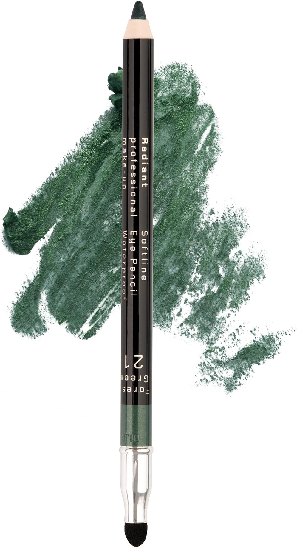 Radiant Professional Waterproof Eyeliner Pencil - Eyeliner Waterproof Smudge Proof for Woman - Long Lasting Under Eye Pencil for Smoky Eye - Soft Waterline Eye liner Smudger Tool, Green (21)