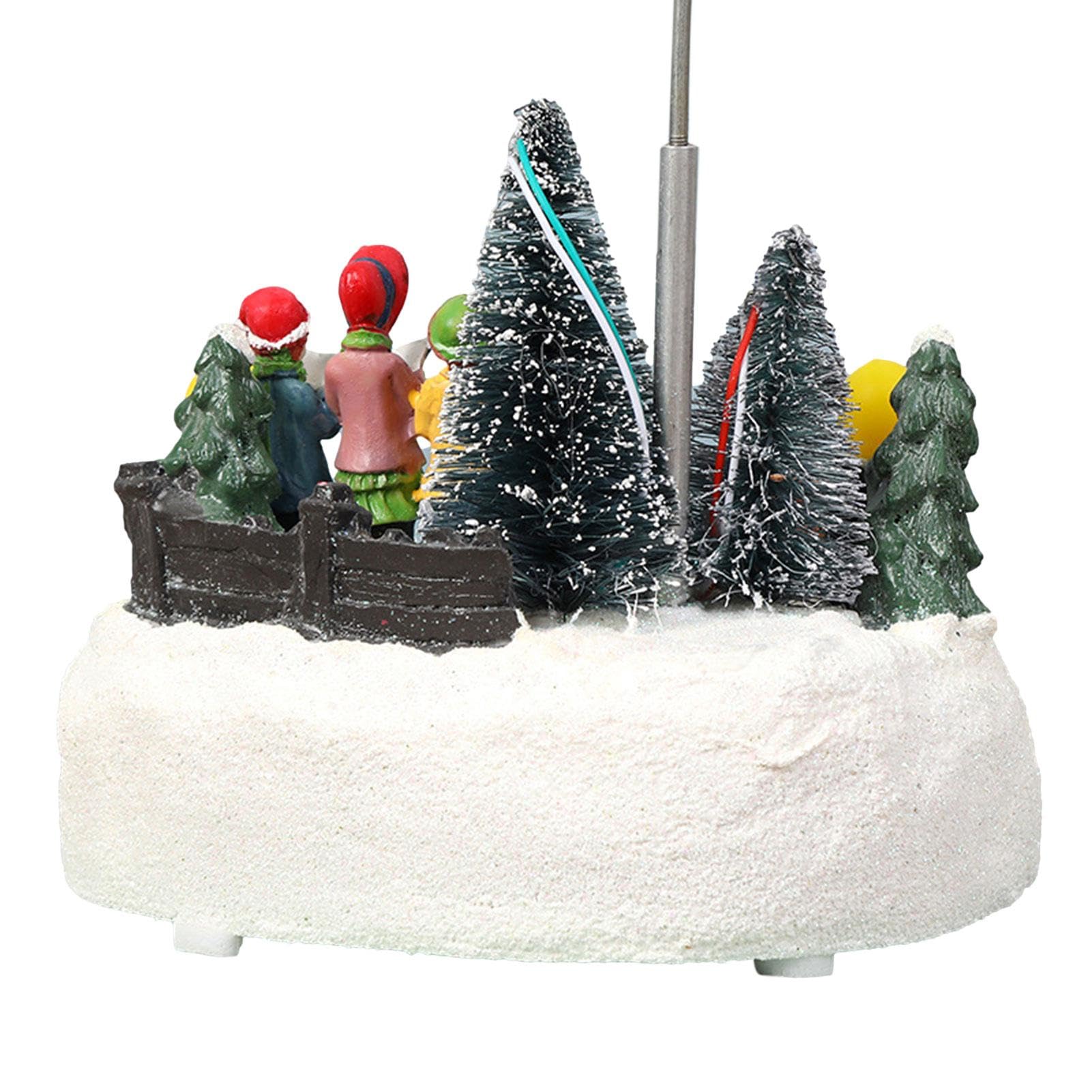 Casa de pueblo de Navidad - Decoración navideña luminosa clásica, escena de pueblo de vacaciones en miniatura | Pantalla de mesa LED, país de las maravillas de invierno con pilas, cómoda decoración
