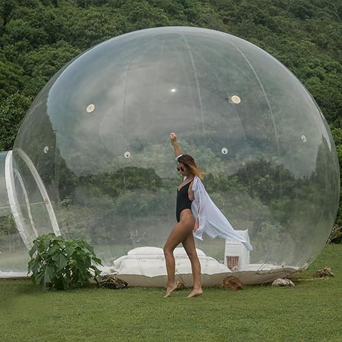 Miniatura 5 de Tienda de campaña inflable de burbujas de 10 pies, inflable de PVC 3M, casa comercial de dos habitaciones, domo ecológico transparente, tienda de
