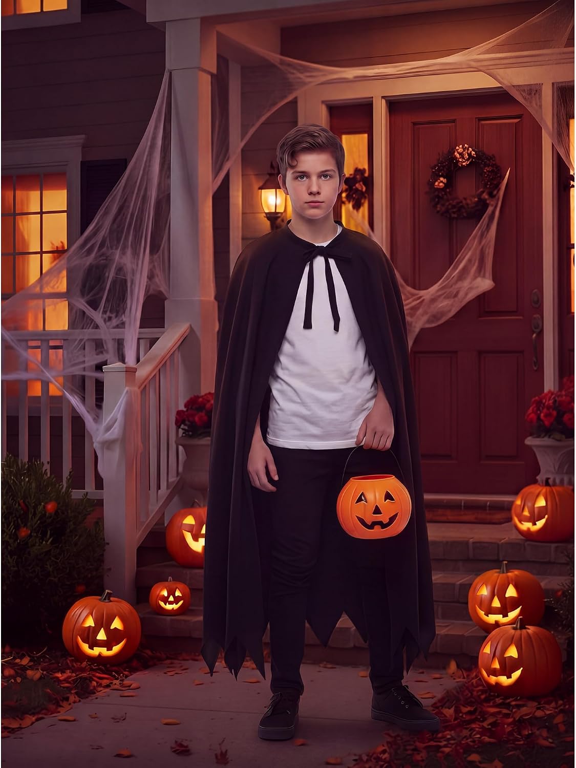 Geyoga Halloween Cloak Adult Black Robe Cosplay Party Costume
