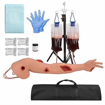 Wound Packing Arm Trainer, | Haemorrhage Control Simulator for Tourniquet Training and Stop The Bleeding Training, Medium
