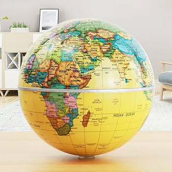 Amazon.co.jp: 磁気回転地球儀直径5.5インチ世界地球儀光エネルギー