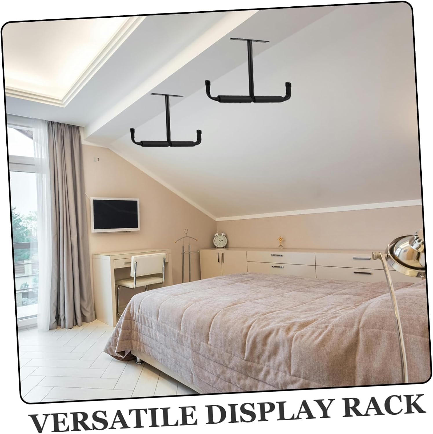 Fishing Rod Rack Garage Ceiling Storage Ceiling Mounted Rack Bike Stand Wall Mount Bracket Holder