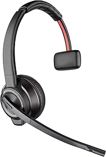 Plantronics - Savi 8210 Office - Wireless DECT Single-Ear (Monaural) Headset - Connects to Deskphone, PC and/or Mac - Works with Teams, Zoom & more - Noise Canceling