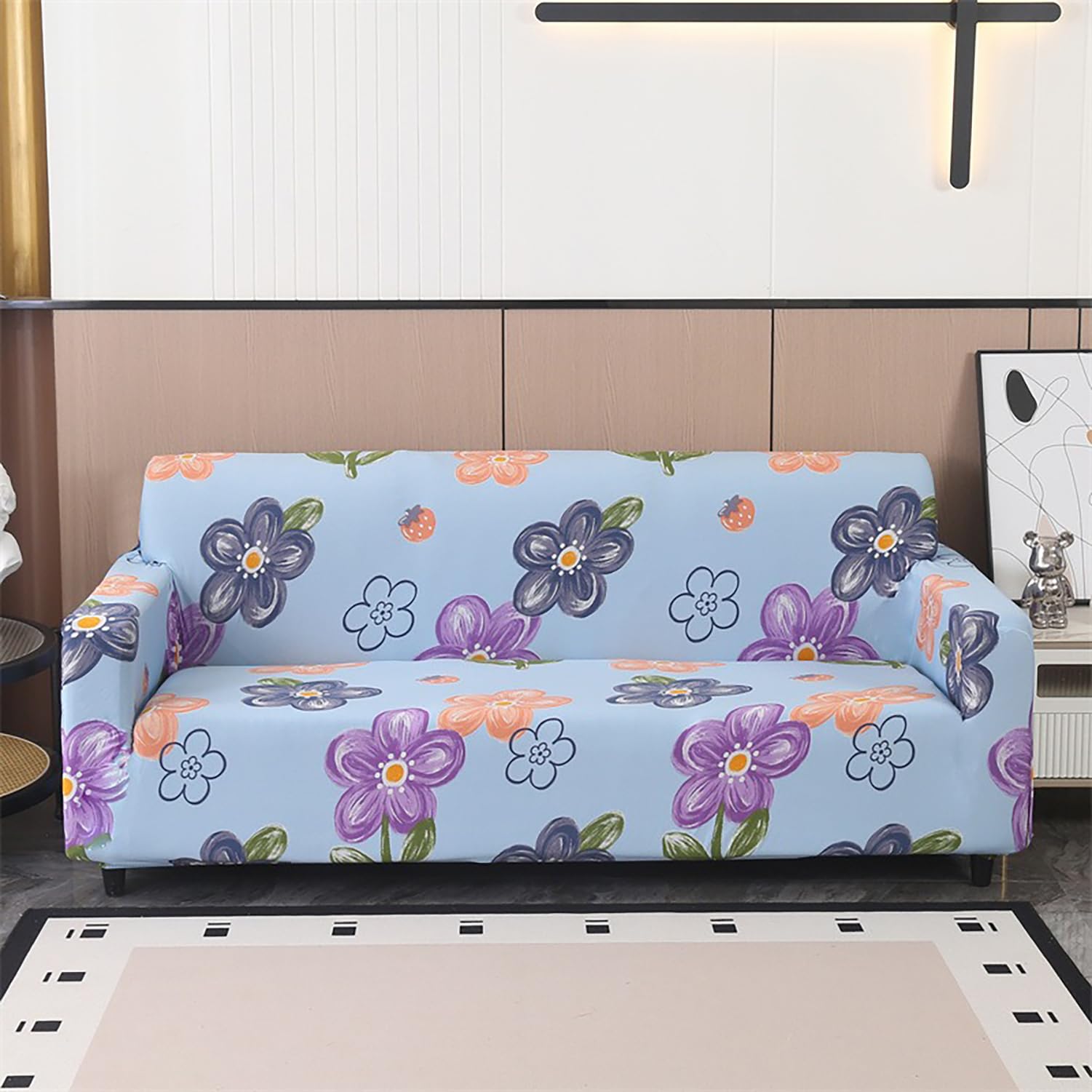 Funda de sofá elástica jacquard antideslizante para evitar arañazos de gatos en sofás