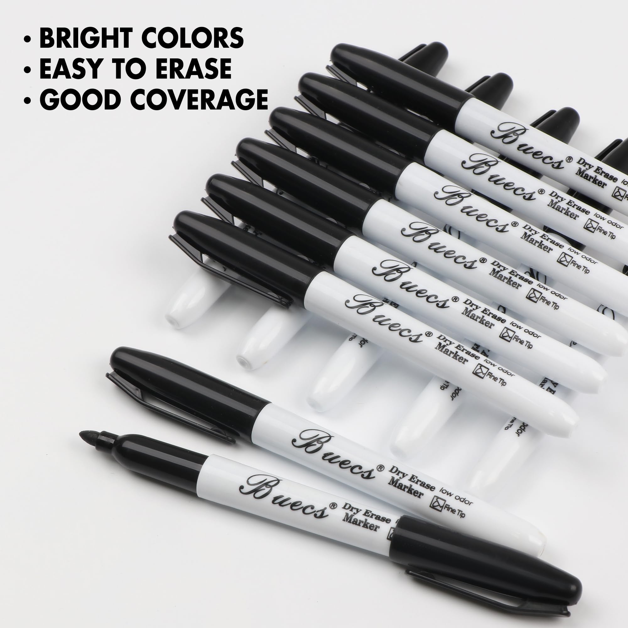 Black Dry Erase Markers Low-Odor 60 Count Fine Point Perfect for Writing on Whiteboards Dry-Erase Boards Glass School — view 5