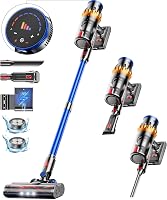 MIBODE Akkumulátoros Porszívó 550W 70 Perc Üzemidő Intelligens Kijelző Automatikus Mód Szőnyeg Kemény Padló Kék 1