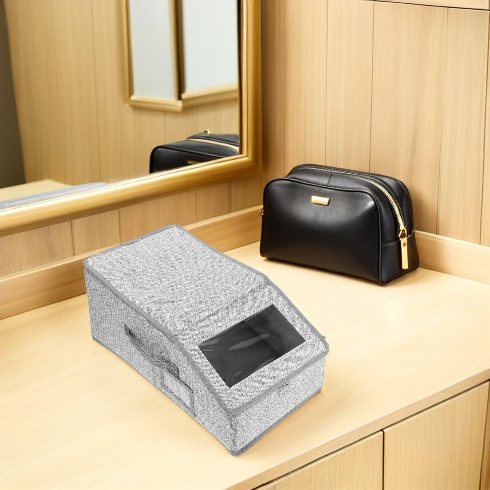 Cajas para Guardar Sombreros de Béisbol Plegables Gris 2 Unidades Organizador Portátil de Gran Capacidad para Armario Protector Estable contra Deformación Estuche de Viaje