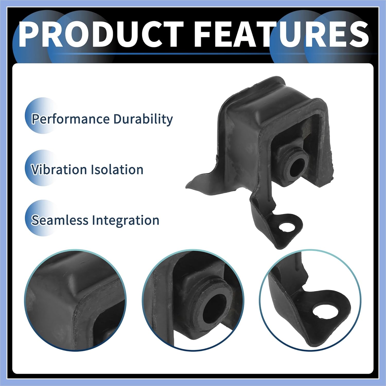 Engine Motor Mount, ENGINE MOUNTING No.50840SV4980 for Honda Accord 1994-1997 for Honda Odyssey 1995-1998 Black, 1 Pc Stable