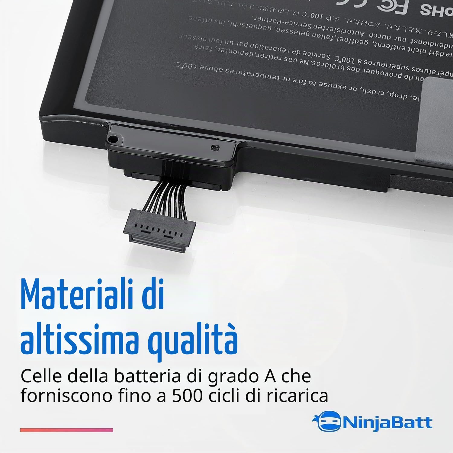 NinjaBatt A1322 A1278 Batteria per Apple MacBook Pro 13" [Metà 2012 2010 2009 Presto 2011 Tardi 2011] - Alta Capacità [63,5Wh/10,95v]