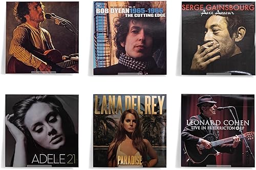 Miniatura 7 de HBlife Paquete de 6 estantes de vinilo para montaje en pared, soporte para discos de acrílico transparente de 4 pulgadas, estantes de exhibición de