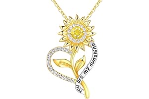 Gold-Dipped "You Are My Sunshine" Pendant Necklace