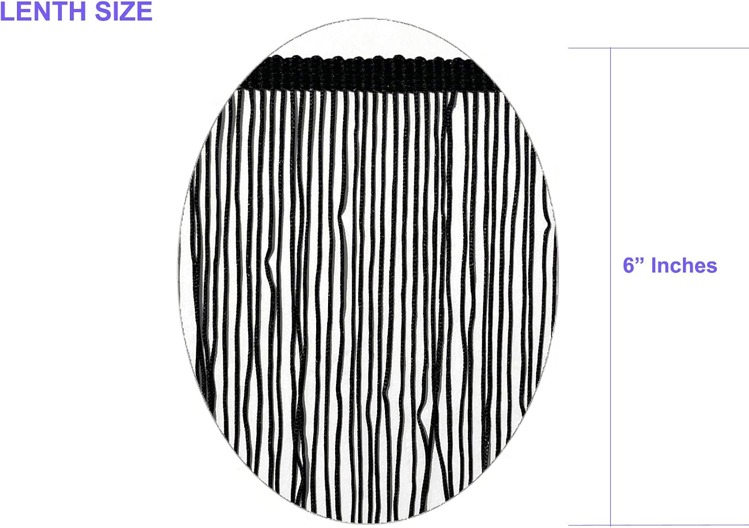 Beautiful 5 Yards of 6" Long Chainette Fringe Tassel Thread Yarn Trim Fringe Sewing, Dance Costumes, Drapery, Lamp Shades-Black