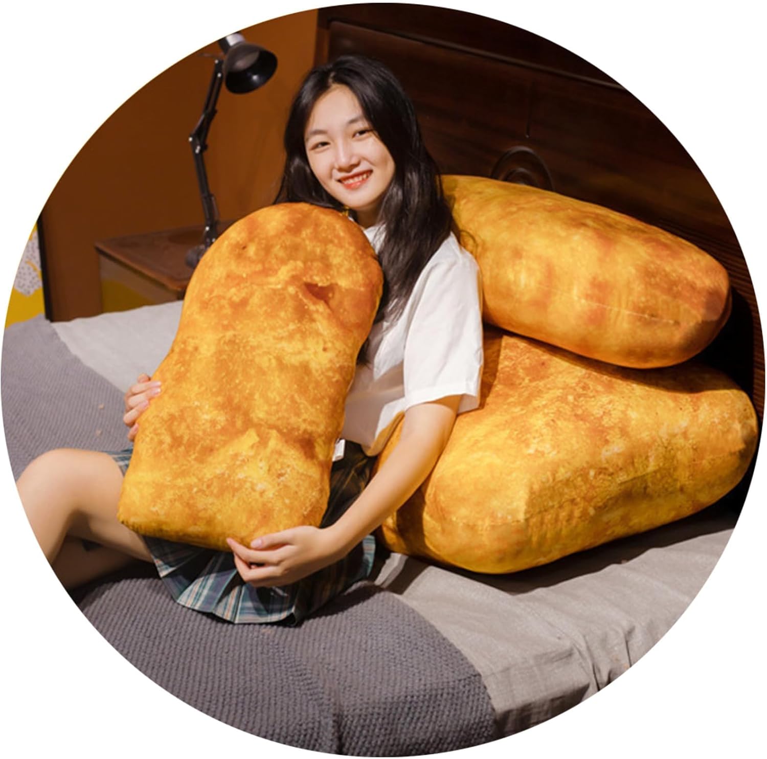 Simulation Chicken Plush Pillow, Chicken Stuffed Food Plush Pillow, Home Sofa Decoration, Birthday Christmas Funny Gift for Kids Adults (23inch)