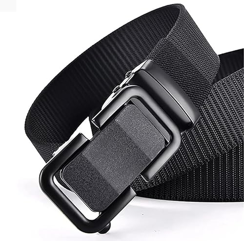 Miniatura 7 de Cinturón táctico de nailon para hombre, cinturón de trinquete para actividades al aire libre con hebilla de cinturón de seguridad resistente