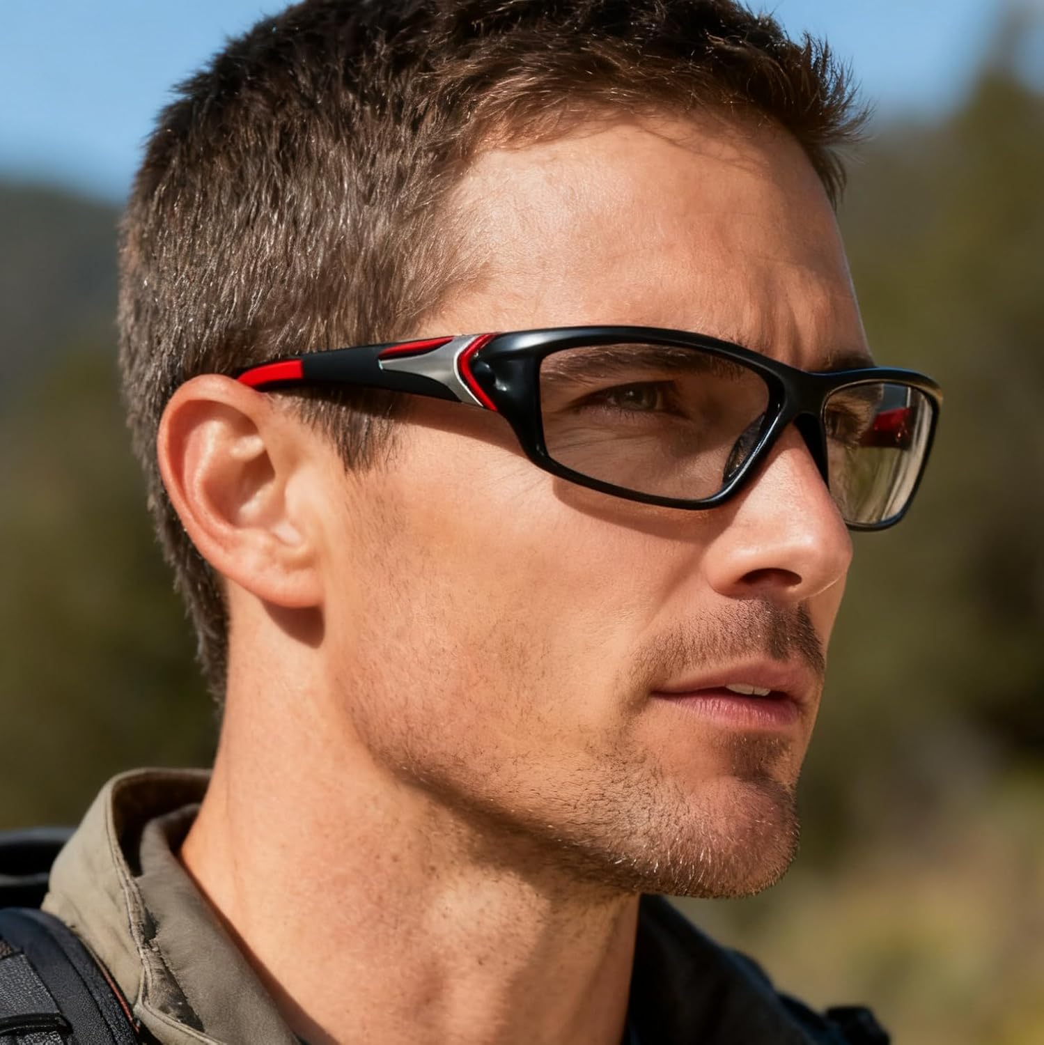 with Full lens Readers Wrap Around Sport Magnifying Safety Reading Glasses photochromic Goggles with Readers for Men - Image 4