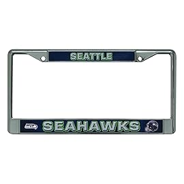 Rico Industries NFL Football Seattle Seahawks 12 x 6 Silver Chrome Frame With Decal Inserts