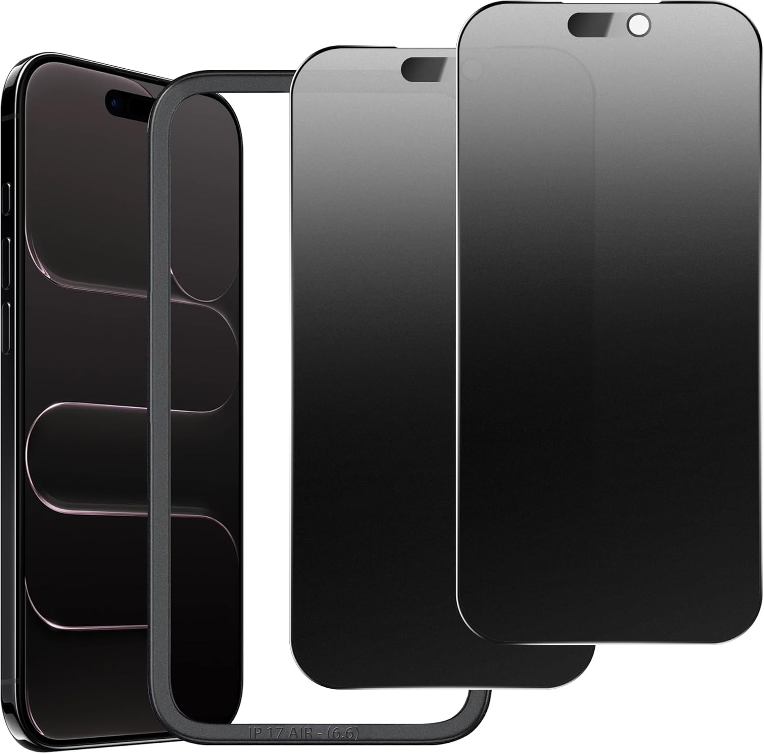 2 Pack Matte Privacy Screen Protector for iPhone 17 Air Screen Protector Anti-Glare, Anti-Spy Tempered Glass Film, Smooth and Responsive Touch Anti-Scratch Glass