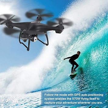 ELECTROPRIME 8458 2.4Ghz 4CH 6-Axis Gyro 1080P Drone Headless Mode Follow Me S70W