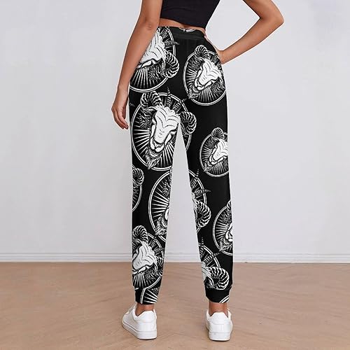 Miniatura 3 de Baphomet Head Womens Sweatpants High Waisted Jogger Pants Trousers with Pockets
