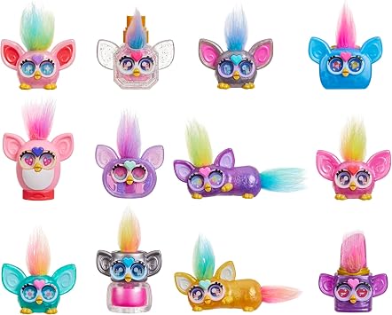 Furby Minis Fashion Theme 12 Figure Multipack, 1 Inch Collectible Toys for Kids 5+, Series 2, Easter Basket Stuffers