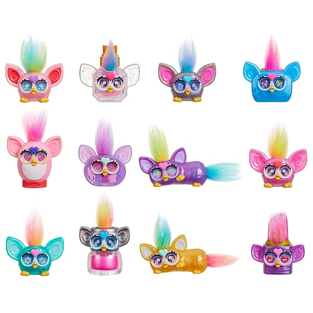 Furby Minis, Pack múltiple de 12 Figuras con temática de Modas