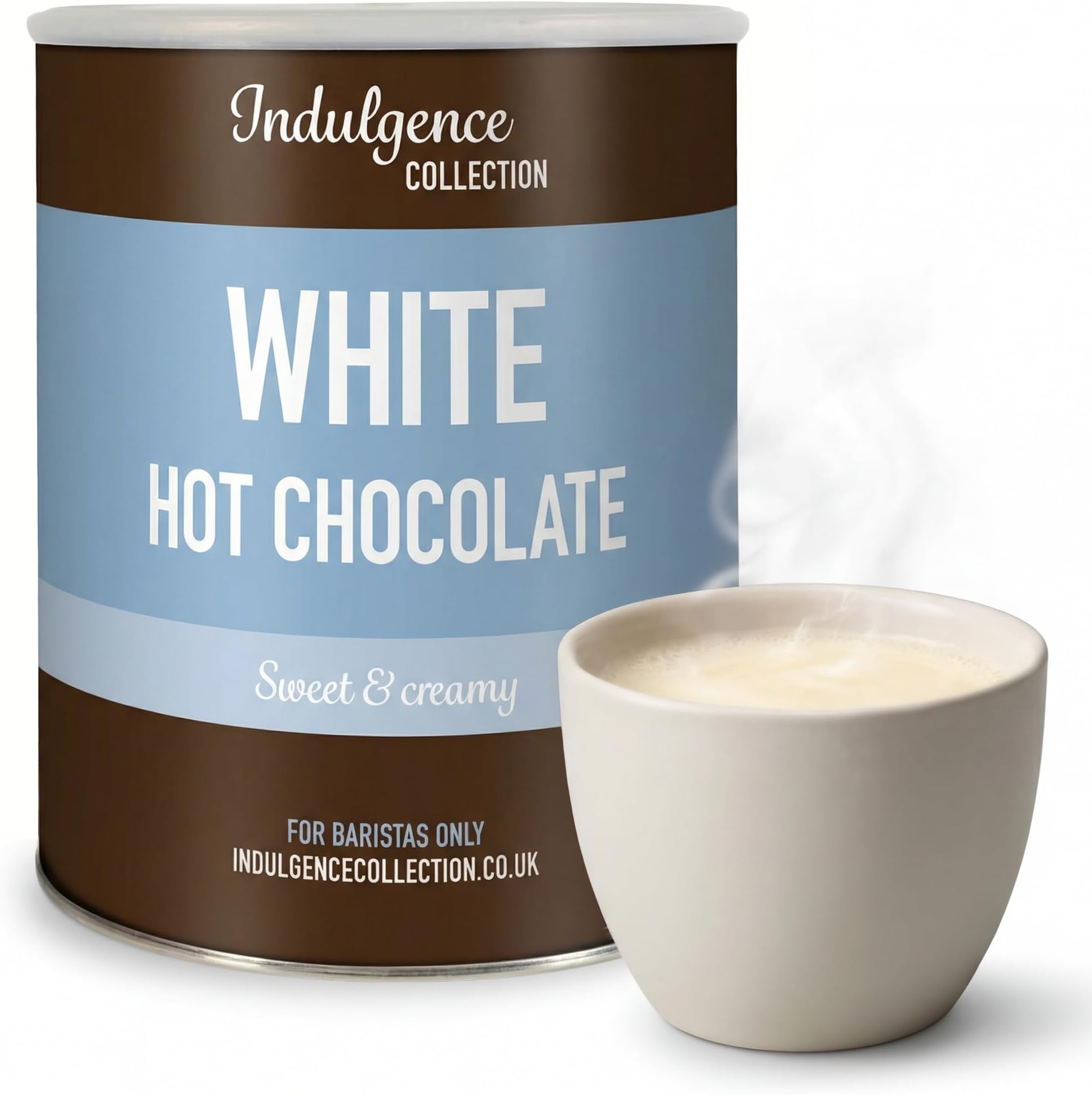 Indulgence Collection White Hot Chocolate 2kg, 80 Servings - Premium Powder - Rich and Velvety Drinking Choco Perfect for Any Occasion