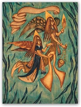 NHLDZYH Famous Paintings Wall Art - Surrealism Style Canvas Print Poster - Abstract Art Picture for Living Room Bedroom Home Decor - Dos Anjos 50x65cm-19.7x25.6in Only Canvas