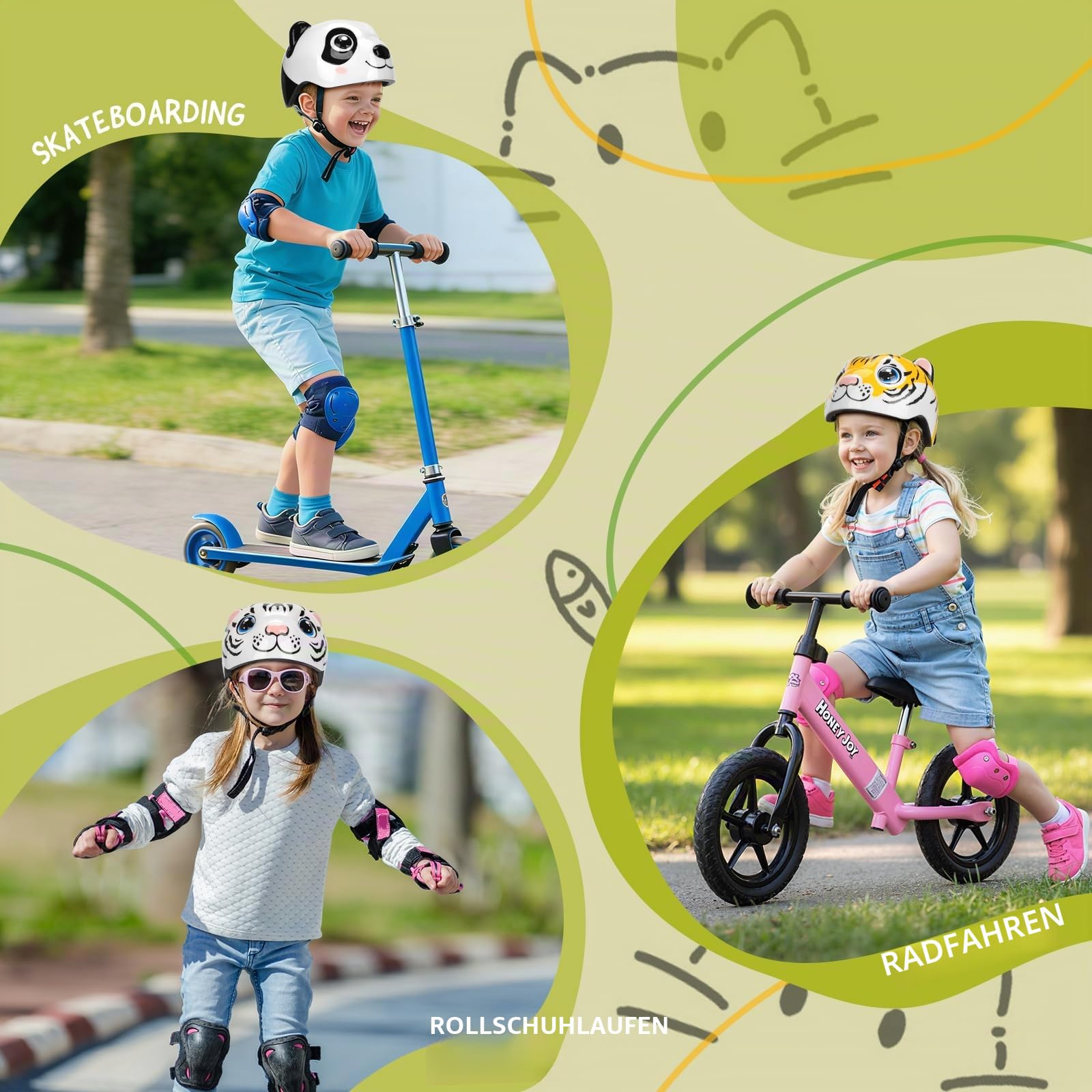 Fahrradhelm Kinder, Kinderhelm für 2-6 Jahre Mädchen und Jungen, Skaterhelm Baby Verstellbar, Helm Kinder für Fahrrad Laufrad Skateboard Scooter 47-54 cm