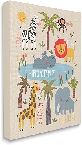 Miniatura 2 de Stupell Industries Lienzo decorativo para pared, diseño de animales silvestres de selva, diseño de Abi Hall