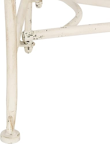 Miniatura 6 de Safavieh PAT5017A Collection Adina Antique White Wrought Iron 51.25" Outdoor Garden Bench