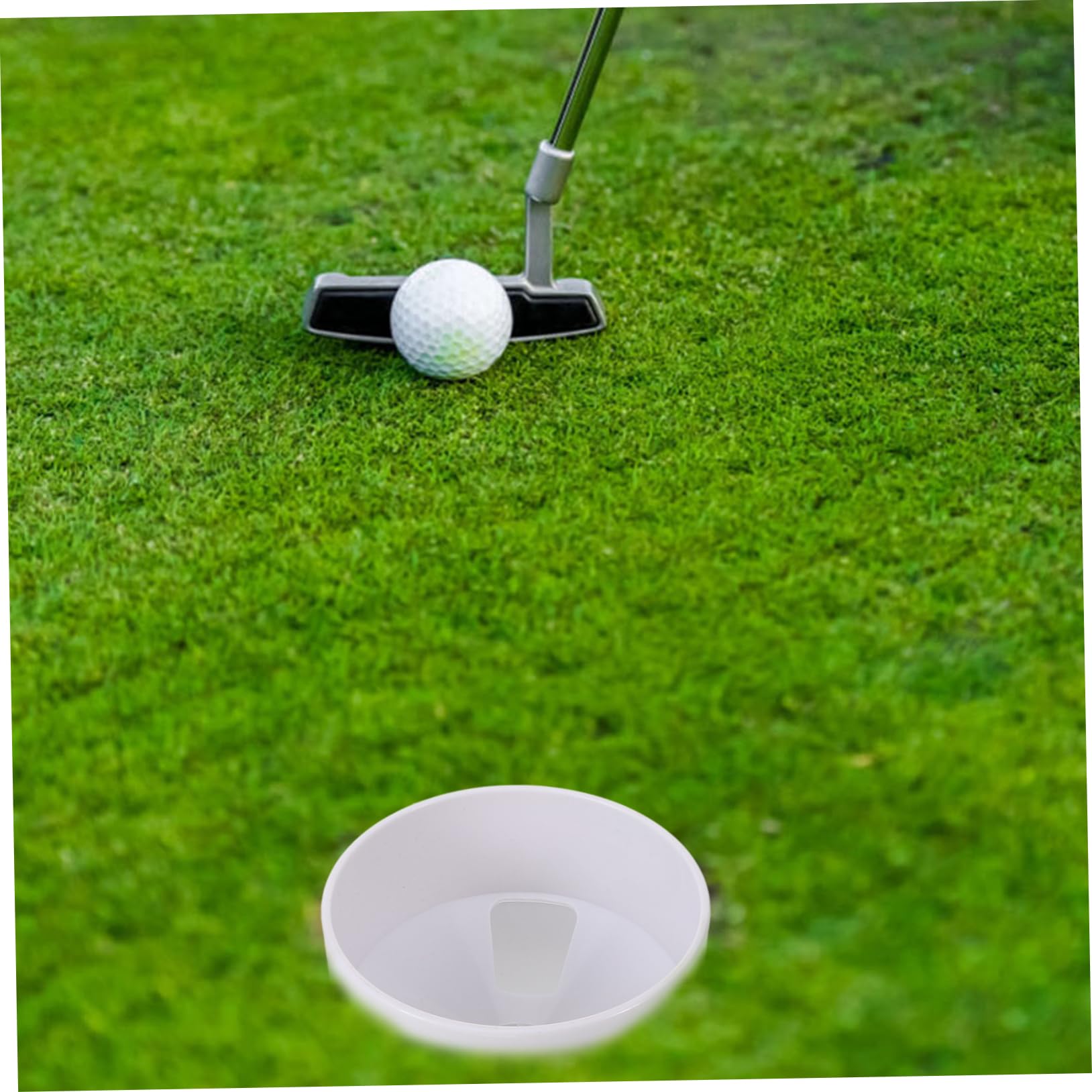 Abaodam 5 Pezzi mettendo la tazza del foro da golf buca da golf che mette tazza buco forniture per il golf strumento di allenamento per il golf plastica bianca