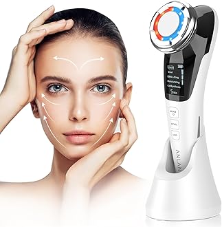 Face Massager for Skin Care,Beauty Device Multi Anti-Wrinkle High-Frequency EMS Facial Lifting Toning with Red/Blue Machine,Skin Rejuvenation and Tightening