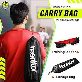 Teenitor Agility Ladder Speed Ladder Footwork Ladder Agility Training Ladder for Soccer, Football Fitness Feet Training Agility Training Equipment with Carrying Bag