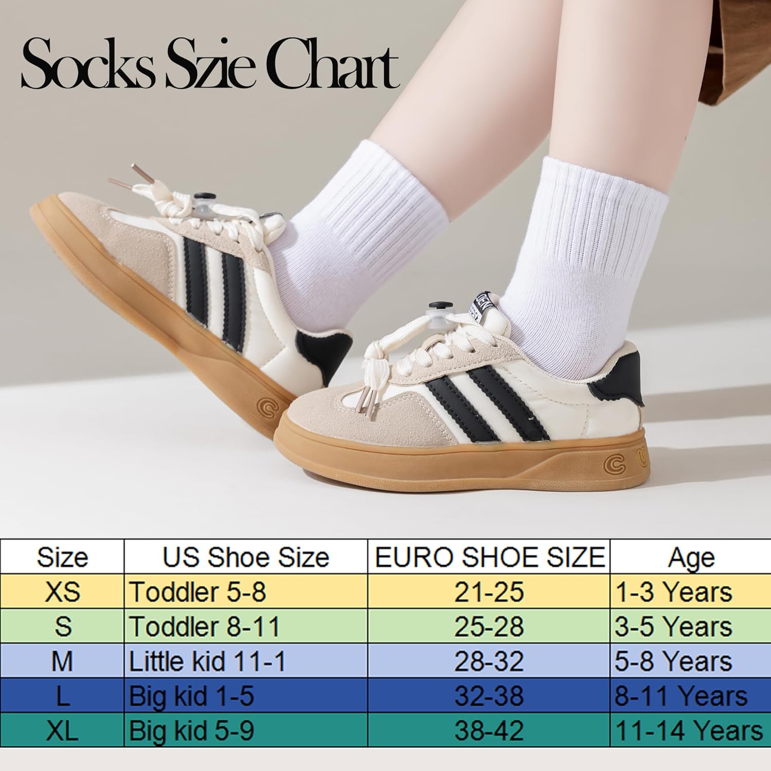 JORMATT School Kids Boys Crew Socks Girls Toddler Cotton Athletic Dress Socks Seamless Toe Unisex 4 Pairs - Image 6