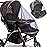 Baby Stroller Mosquito Net (2 Pack) - Durable Mesh Protection for Bassinets, Cradles, Playards, Pack N Plays & Portable Mini Cribs | Breathable Universal Fit Insect Barrier (Black)
