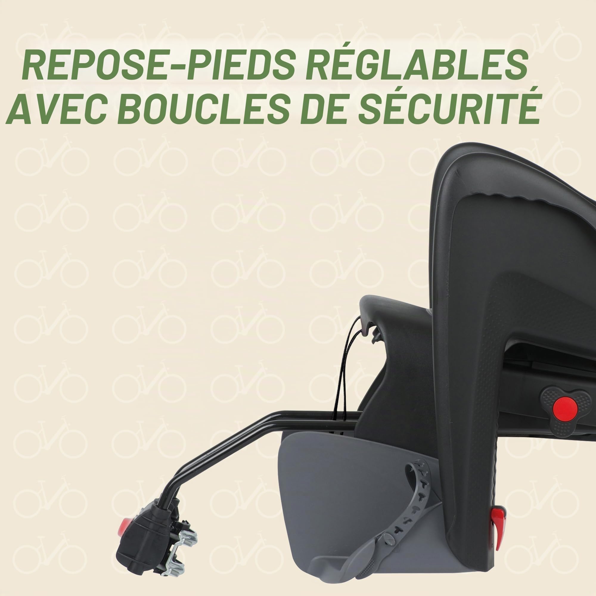 Polisport Bilby Rs Siège vélo enfant, noir, taille unique