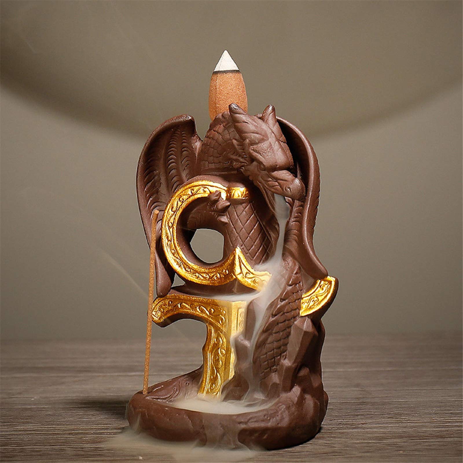 Sculpture de jardin dragon pour décoration d'extérieur et coin d'aromathérapie