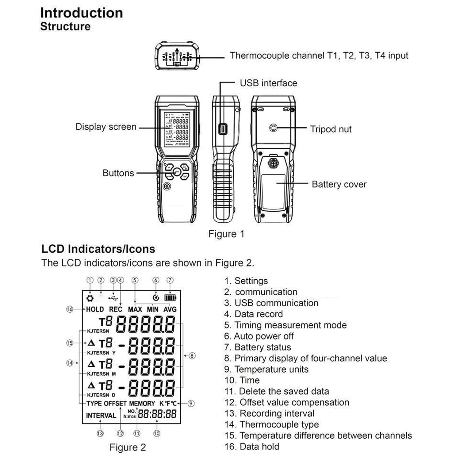 4 Channel Thermometer, Highly Accurate Thermocouple Temperature Thermometer with Wide Range of Applications, Metal Processing, Plastic Processing, Paper Making, Electronics,