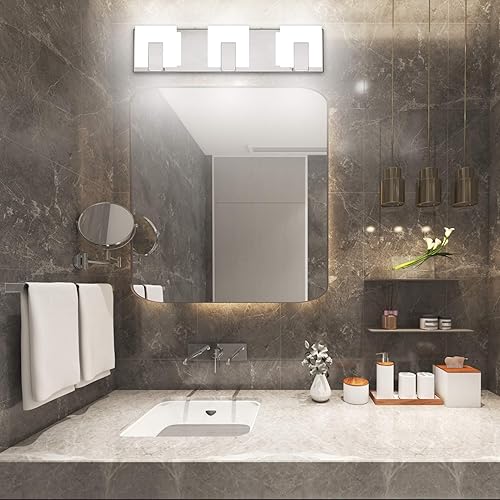 Miniatura 2 de Aipsun Moderna lámpara LED de tocador para baño, acrílico blanco esmerilado, arriba y abajo, accesorios de pared sobre espejo