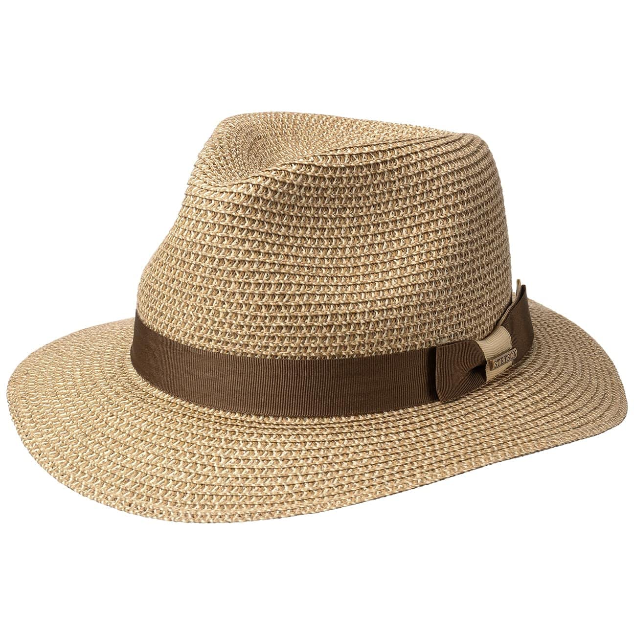 Stetson Women's Brown Paladon Toyo Traveller Hat /Men - Cloth Sun With Grosgrain Band Summer Spring-Summer - Xl (60-61 Cm)