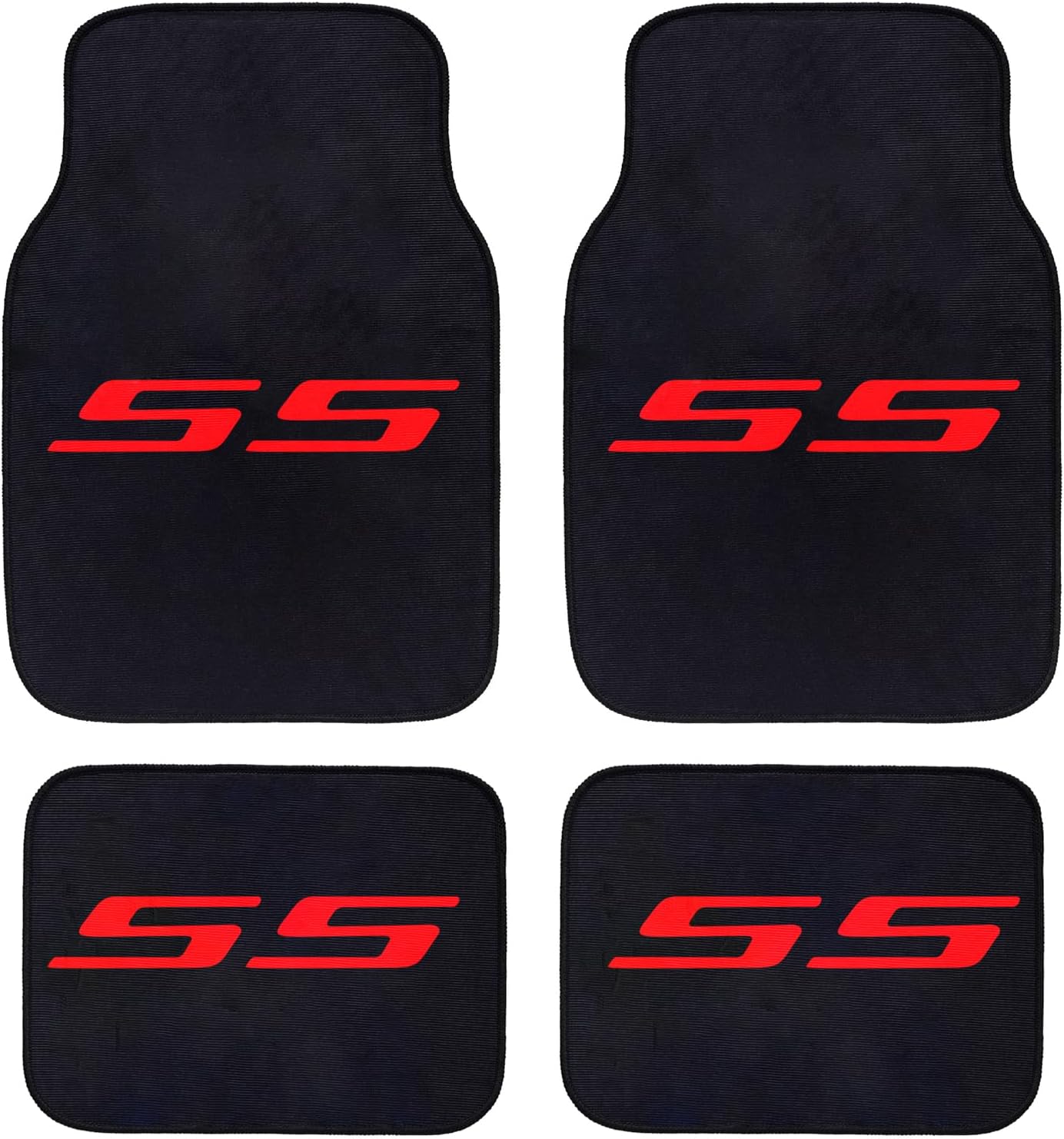 4Pcs Fabric Car Floor Mats,Not PVC,Not Leather Not Rubber Automotive Floor Mats Truck SUV,Durable All-Weather fit Chevy Camaro Floor Mats SS