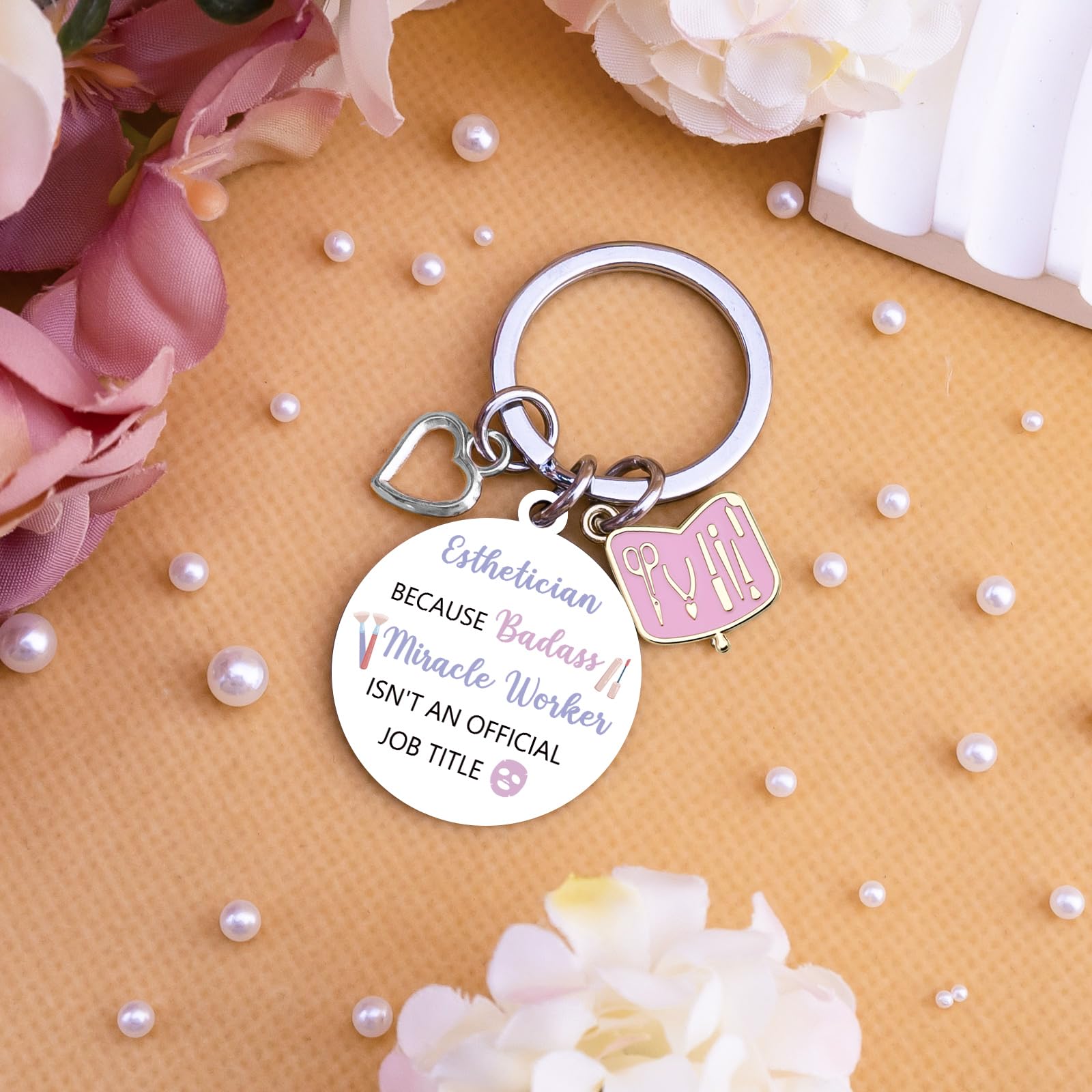 Esthetician Gifts for Women Beautician Gifts for Women Esthetician School Supplies Cosmetologist Gift for Female Aesthetician Keychain Birthday Christmas Gift Idea