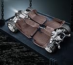 Tapis de voiture sur mesure pour Mercedes Benz A, B, C, E, Classe S,AMG GT, CLA,CLK,CLS,Classe M, classe G,GLA,GLB,GLC,GLE,GLK,GL/GLS,EQA,EQB,EQC,EQE,EQS 1999-2023 (Or noir)