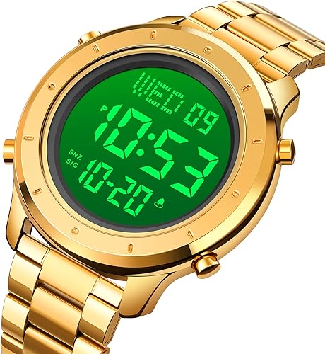 Miniatura 2 de Gosasa Multifunción LED Digital Hombres Relojes Correa de cuero Reloj de pulsera deportivo al aire libre para hombres alarma de fecha Reloj